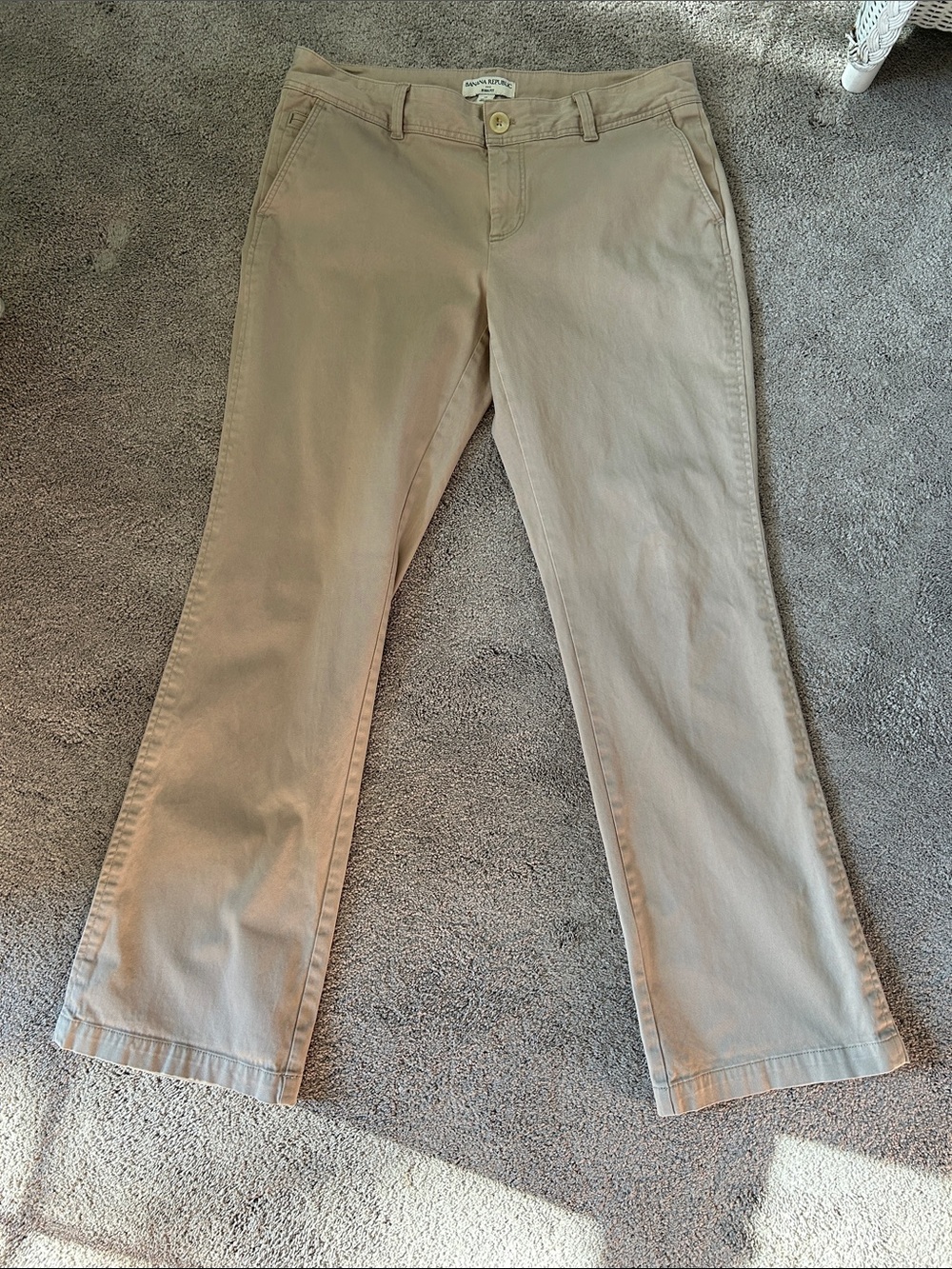 Banana Republic Beige Boot-Cut Jeans